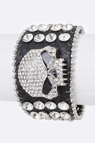 Women's Jewelry - BraceletsCrystal Skull Leather Bracelet - VacationGrabs