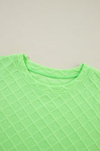 Checker Textured Tee and Drawstring Shorts