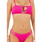 Two Piece Bikini With Lace Cut Out - VacationGrabs