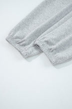 Solid Quarter-Zip Top and Drawstring Pants Set
