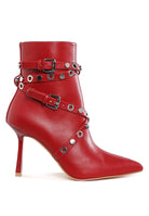 Women's Shoes - BootsJaunts Eyelets & Studs Harness Ankle Boots - VacationGrabs