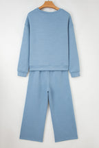 Textured Top and Pants Set
