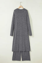 Duster Cardigan T-Shirt & Pants Lounge Set