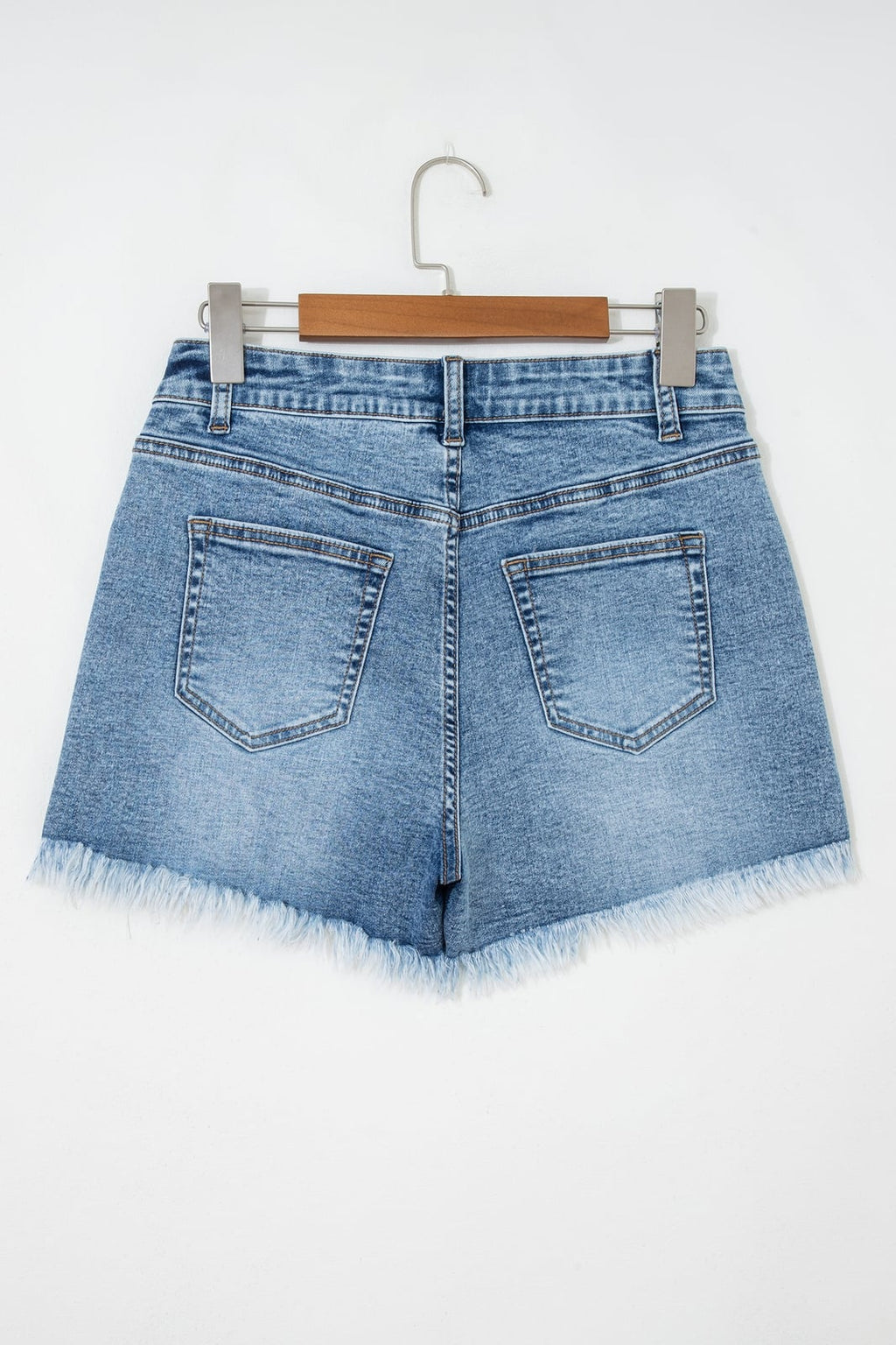 Western Embroidered Studded Denim Shorts
