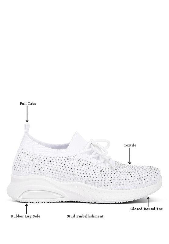 Women's Shoes - Sneakers Women's Tennis Shoes Elizha Stud Embellished Lace Up Sneakers