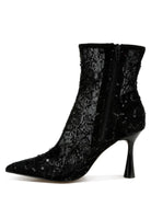 Women's Shoes - BootsSamia Sequin Lace Boots - VacationGrabs