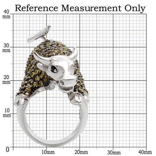Western Bull Statement Ring, Crystal Rhinestone Embellished - VacationGrabs