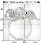 Elephant Statement Ring Top Grade Crystal Rhinestone - VacationGrabs
