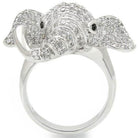 Elephant Statement Ring Top Grade Crystal Rhinestone - VacationGrabs