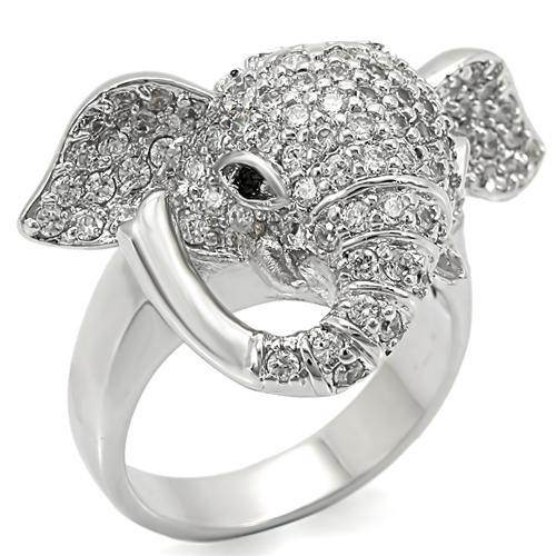 Elephant Statement Ring Top Grade Crystal Rhinestone - VacationGrabs