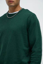 Mens Green Crewneck Sweater - VacationGrabs