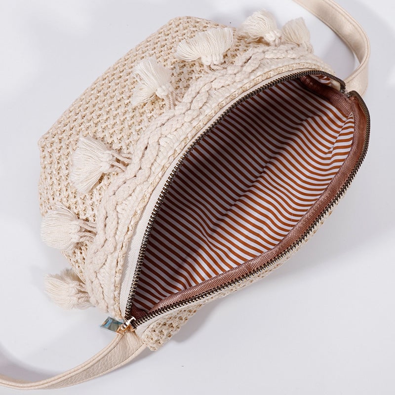 Esme Crochet Tassel Sling Bag