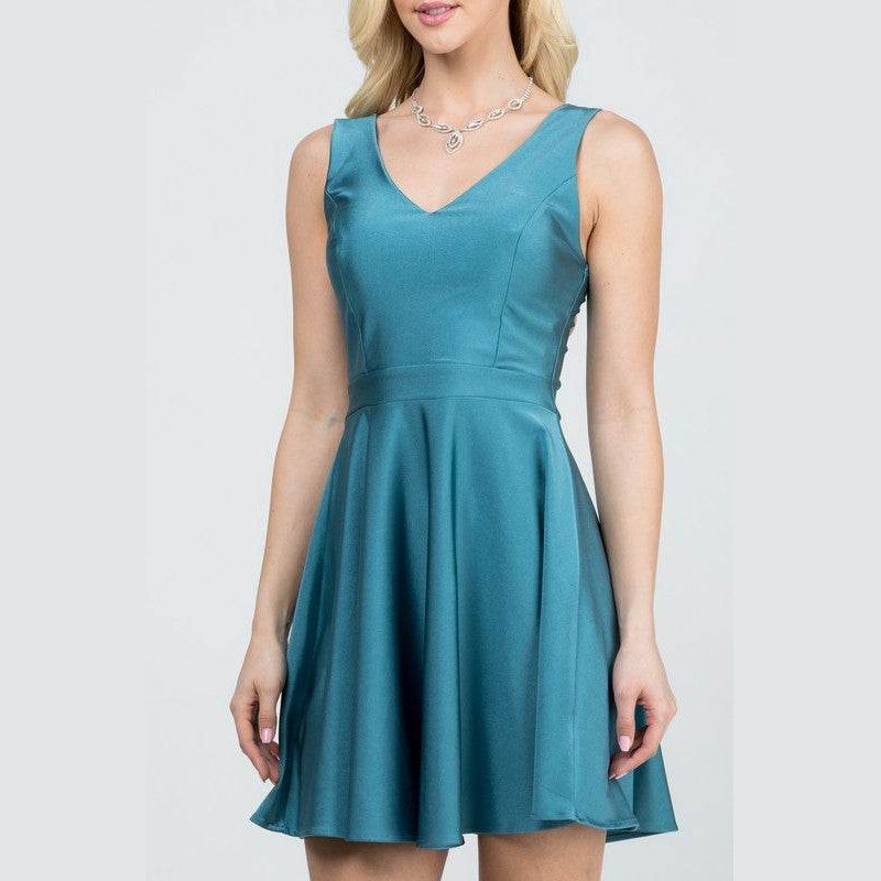 Sleeveless Dalia Fit and Flared Tricot Dress - VacationGrabs