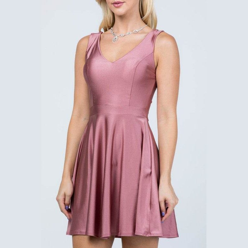Sleeveless Dalia Fit and Flared Tricot Dress - VacationGrabs