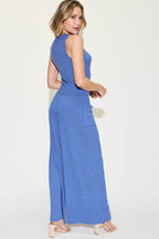 Basic Bae Full Size Ribbed Tank and Wide Leg Pants Set - VacationGrabs