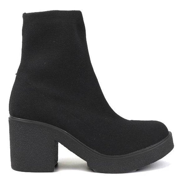Womens Sock High Bootie Mid-Calf Boots - VacationGrabs