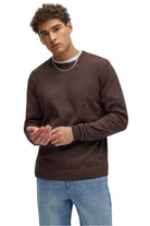 Mens Brown Crewneck Sweater - VacationGrabs