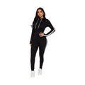 Womens 2 Piece Yoga Track Set in Black - VacationGrabs
