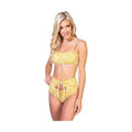 Yellow Floral Bandeau Bikini Set - VacationGrabs