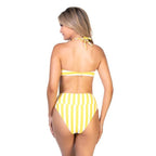 Stripped Bandeau Bikini Set - VacationGrabs