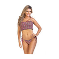 Floral Ruched Bikini Top And Tie Side Bottom Set - VacationGrabs