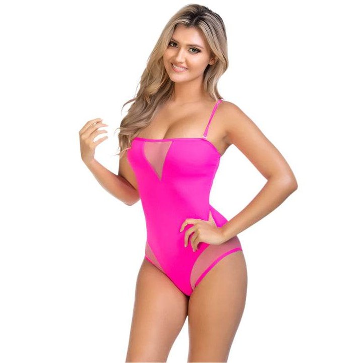 Mesh Neon Pink One Piece - VacationGrabs