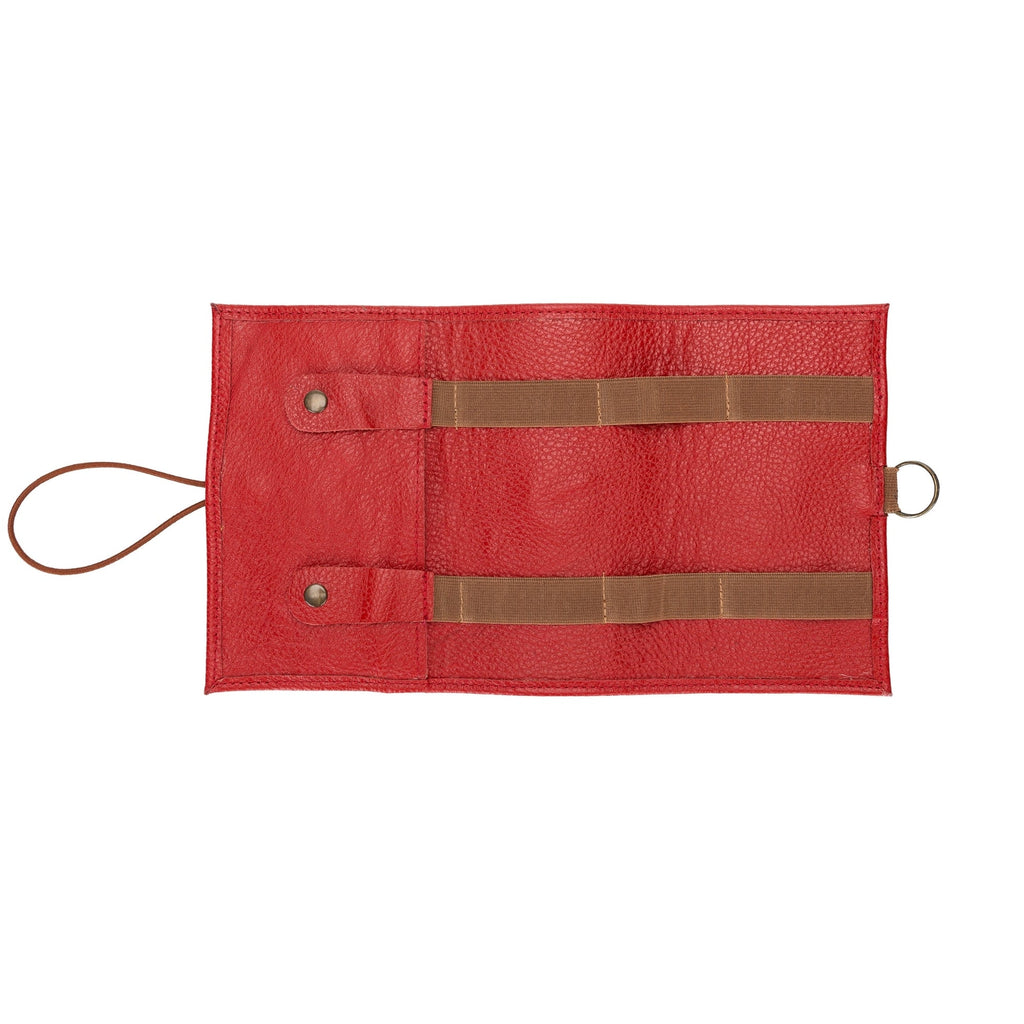 Premium Leather Cable Organizer Travel Pouch