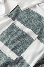 Stripe Oversized Collared Long Sleeve Top - VacationGrabs