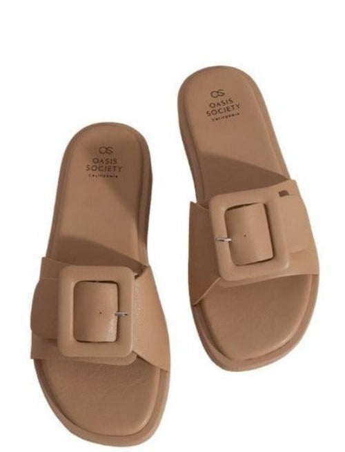 Women's Shoes - Sandals Single Buckle Slide Sandals