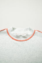 Reversible Contrast Stitching Mock Neck T-Shirt