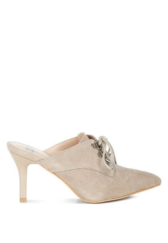 Miladi Suede Stiletto Mules - VacationGrabs