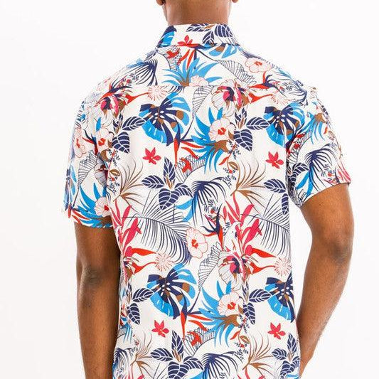 Men's Shirts Summer Vibes Floral PRINT HAWAIIAN SHIRTs
