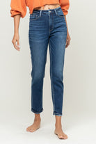 Women's JeansWomen's Blue Stretch Fit Mom Jean - VacationGrabs