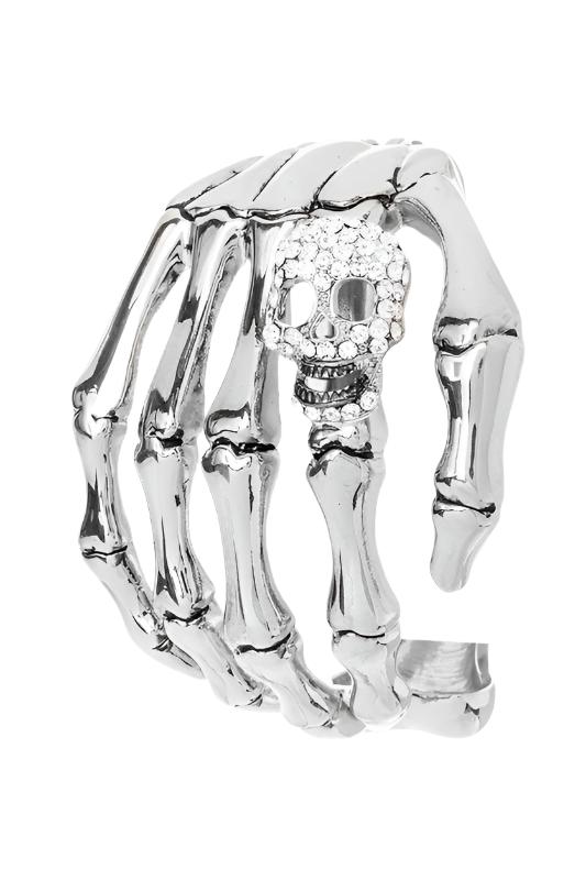 Women's Jewelry - BraceletsSkeleton hand Skull Bangle - VacationGrabs