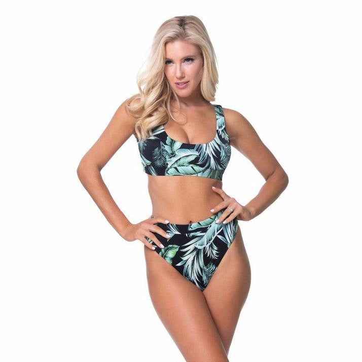 Ribbed Elastic Band Bikini Set - VacationGrabs