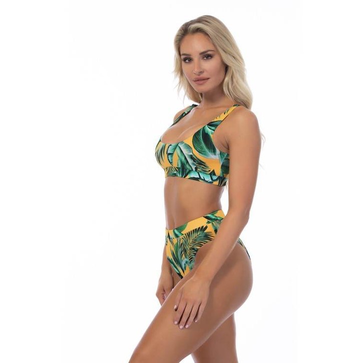 Ribbed Elastic Band Bikini Set - VacationGrabs