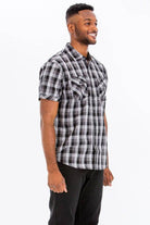 Mens Checkered Button Down Shirt - VacationGrabs