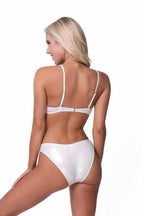 Metallic Scoop Top Bikini Set - VacationGrabs