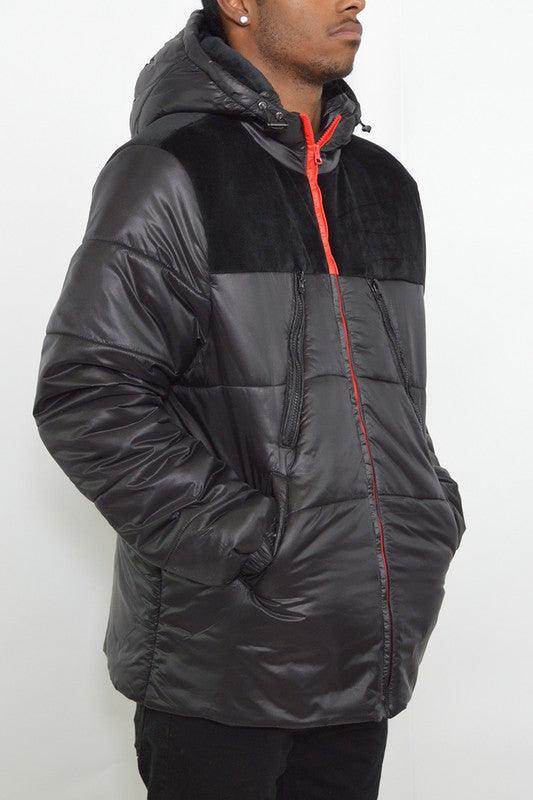 Mens Padded Buffle Puffer Jacket - VacationGrabs