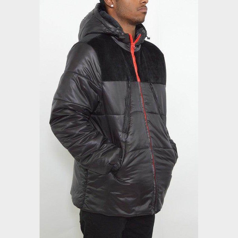 Mens Padded Buffle Puffer Jacket - VacationGrabs