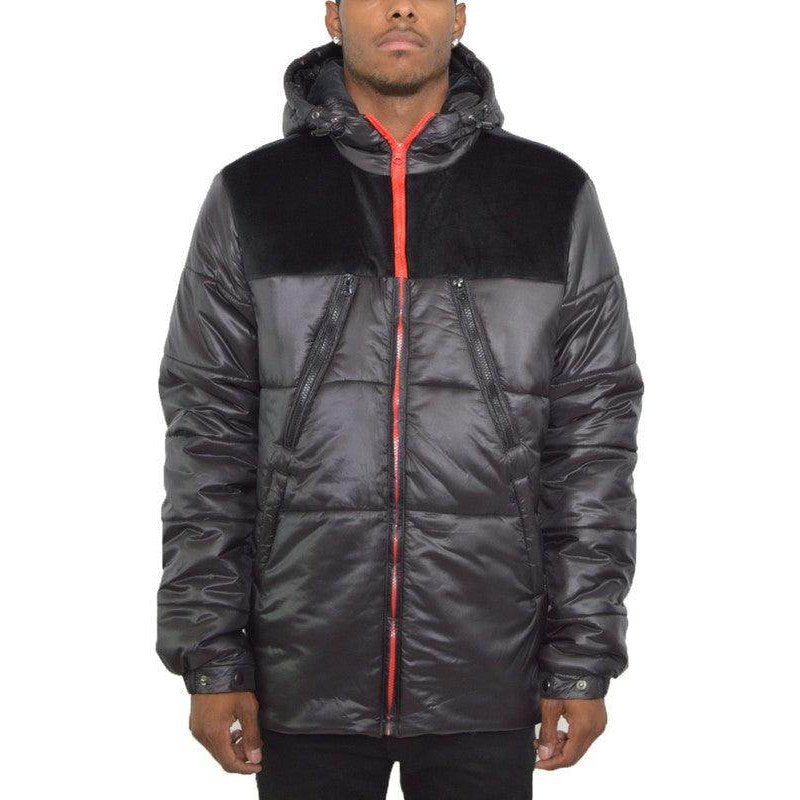 Mens Padded Buffle Puffer Jacket - VacationGrabs