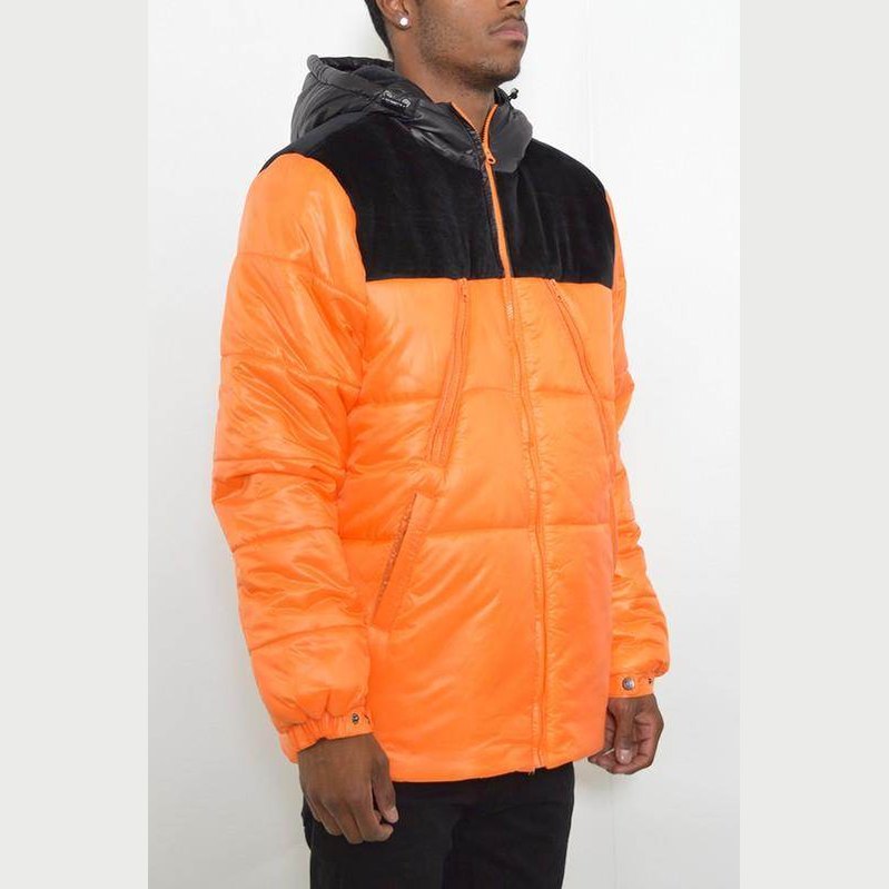 Mens Padded Buffle Puffer Jacket - VacationGrabs