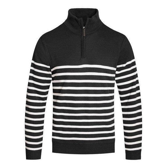 Mens Sweater Quarter Zipper Pullover - VacationGrabs