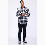 Mens Checkered Shirts Flannel Long Sleeve - VacationGrabs