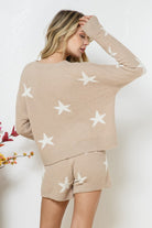 Women's Outfits & SetsSoft Long Sleeve Star Print Top and Short Set - VacationGrabs