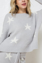 Women's Outfits & SetsSoft Long Sleeve Star Print Top and Short Set - VacationGrabs