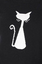 Cat Jacquard Cotton Sweater Top - VacationGrabs