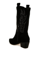 Women's Shoes - BootsMae Embroidery Detail Cowboy Boots - VacationGrabs