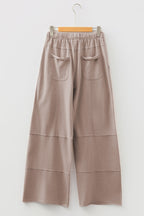 Mineral Wash Reverse Seam Drawstring Elastic Waist Pants