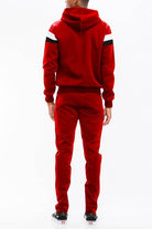 Chevron Stripe Full Zip Track Suit - VacationGrabs